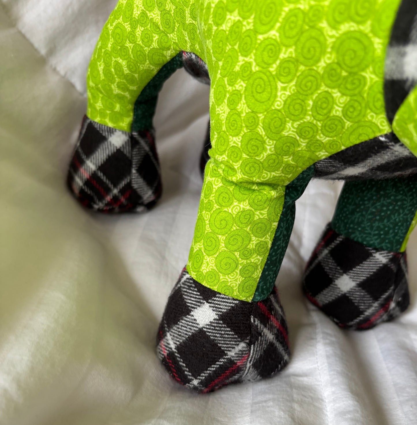 Golden Meadow Patchwork Moose | Fabric