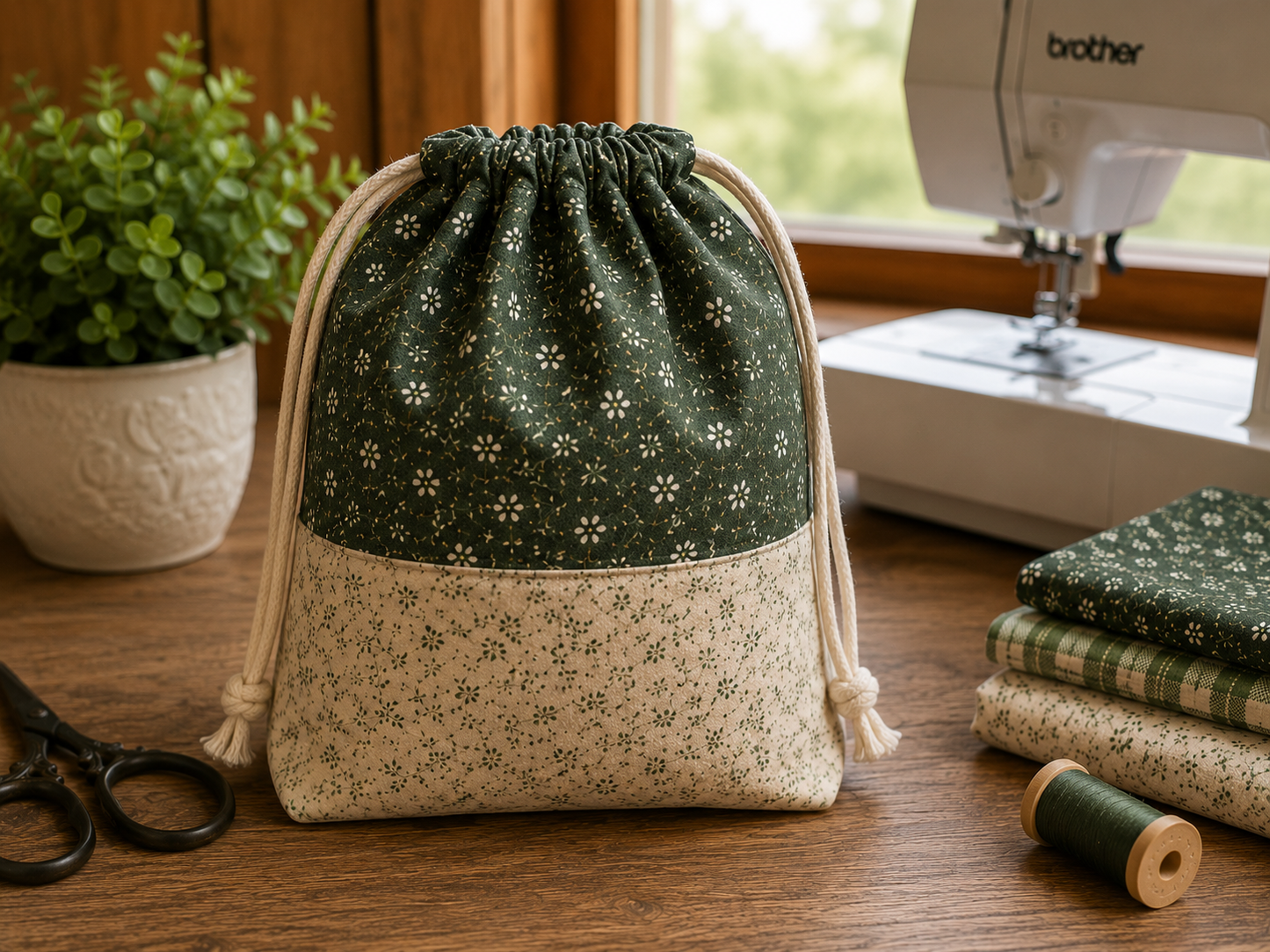 Beginner Sewing Series – Drawstring Bag