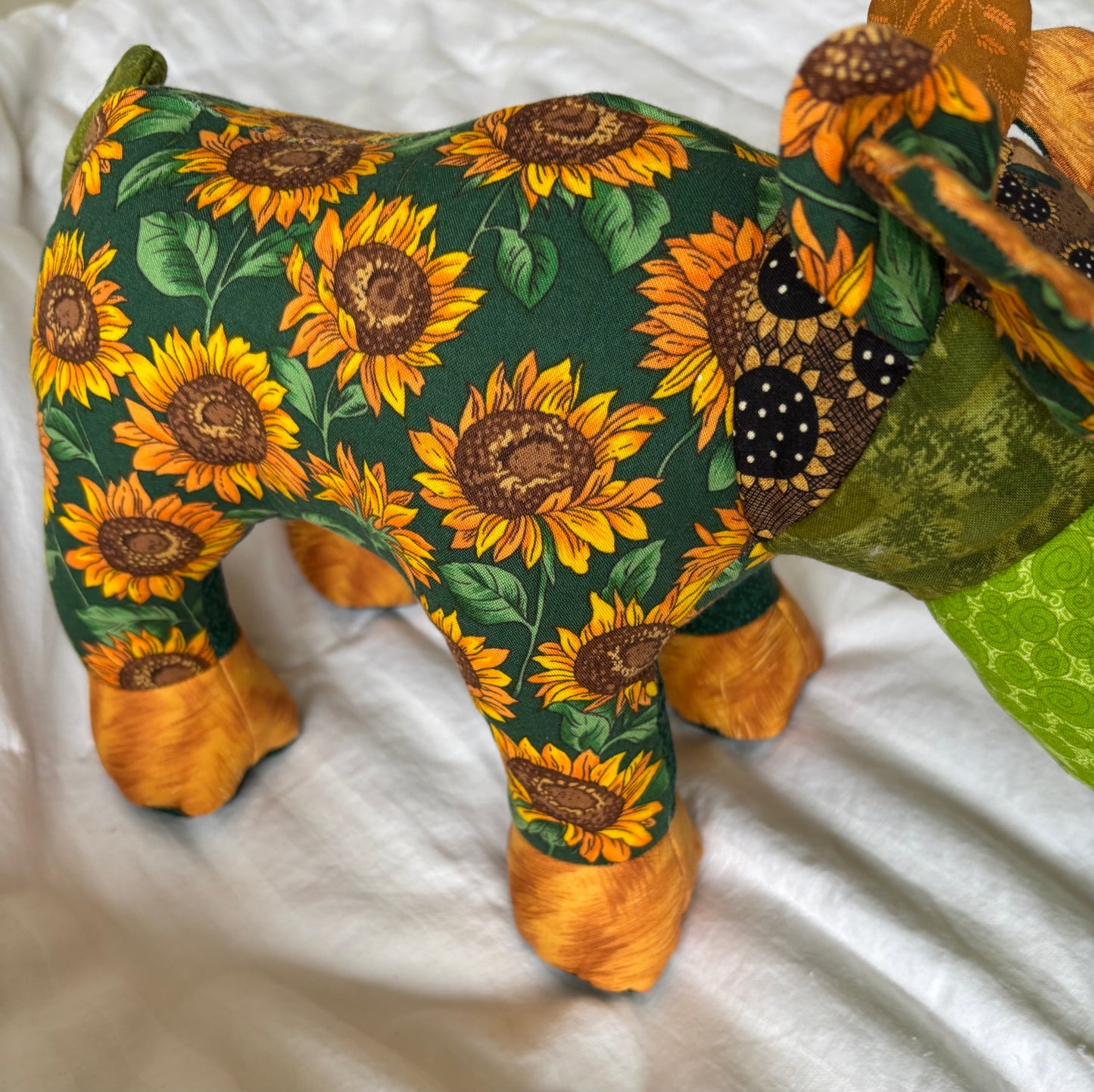 Golden Meadow Patchwork Moose | Fabric