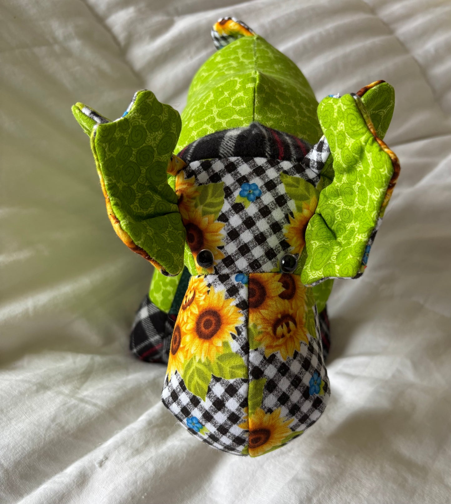 Golden Meadow Patchwork Moose | Fabric