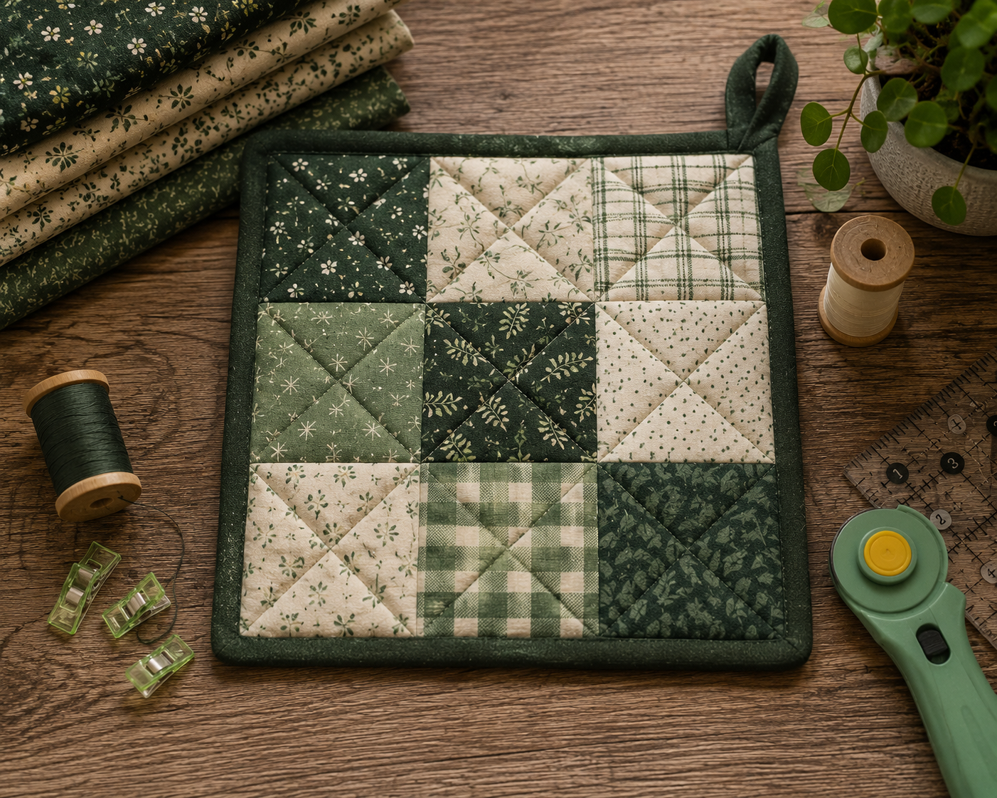 Intermediate Sewing Series – Quilted Hot Pad Set